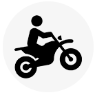 Icono motociclista