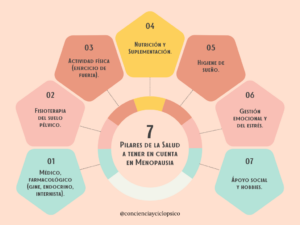 Los 7 pilares de la salud en menopausia