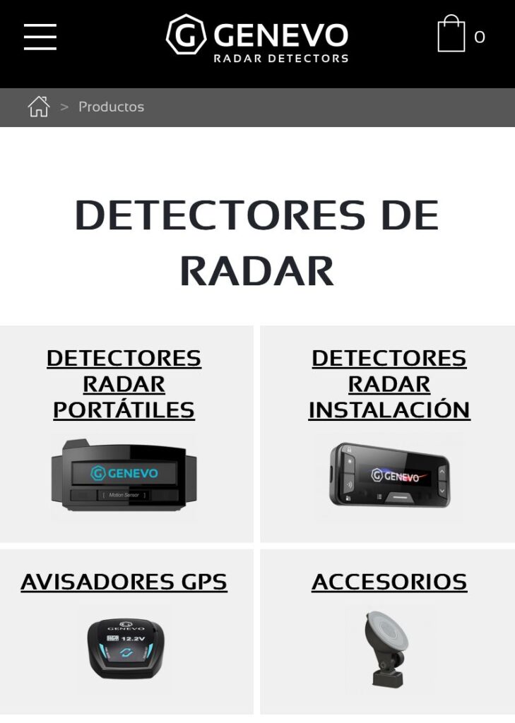 Detector de Radares Portatil Genevo One M - Radares fijos y