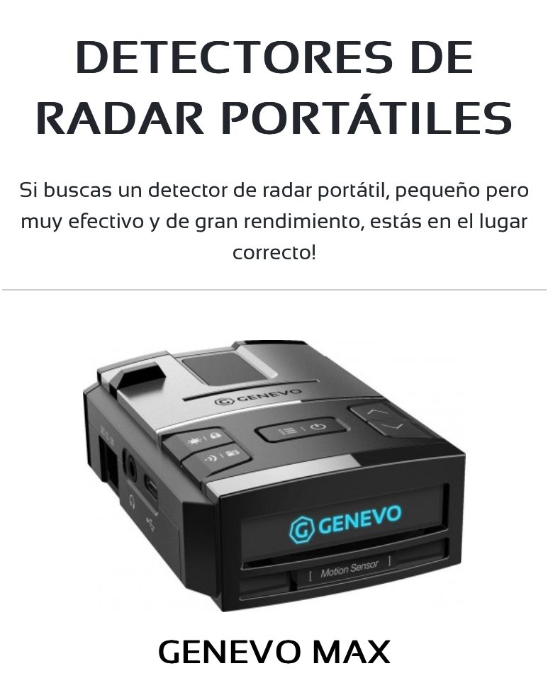 GENEVO MAX Detector de Radares Portatil