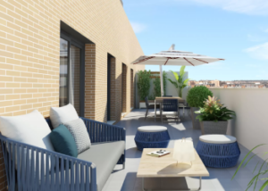 Intermediación financiera terraza Rosa Aurora Gestión Inmobiliaria, compra, venta y alquiler de propiedades en Valencia